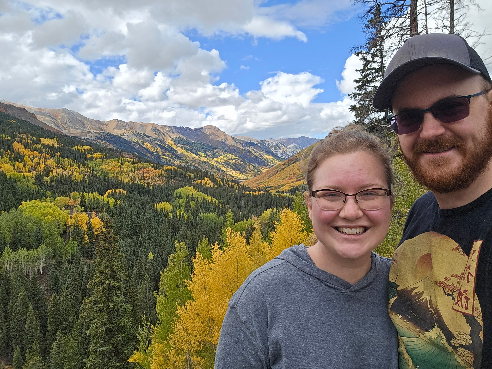 Andrew and Emily in the Colorado mountains